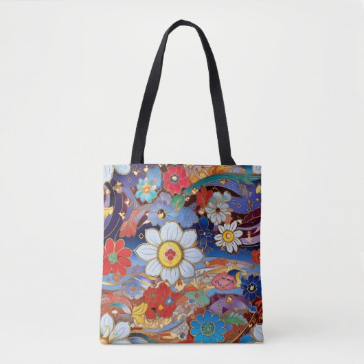 Flora Fantasy bloemblaadjes en Poise Edition Canva Tote Bag (Voorkant)