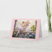 Flora Fantasy Fine Art Birthday Kaart (Voorkant)