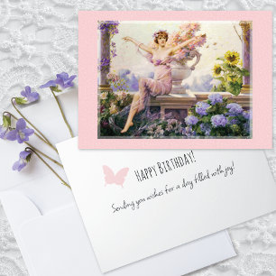 Flora Fantasy Fine Art Birthday Kaart