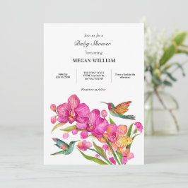 Flora fauna minimalistisch baby shower kaart