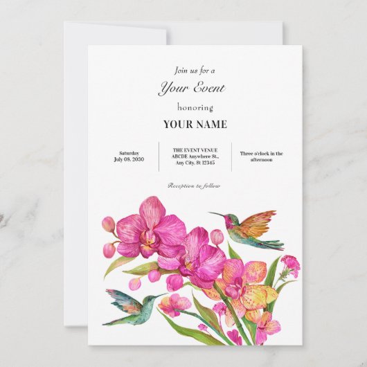 Flora fauna minimalistisch kaart (Voorkant)