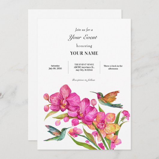 Flora fauna minimalistisch kaart (Voorkant / Achterkant)