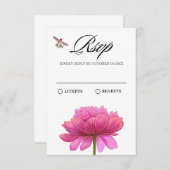 Flora fauna minimalistisch RSVP kaartje (Voorkant / Achterkant)