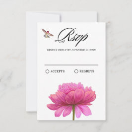 Flora fauna minimalistisch RSVP kaartje