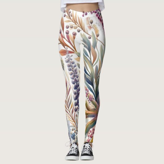 Flora Fauna Mode Leggings (Voorkant)