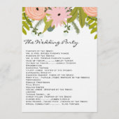 Flora & Fauna Varen Rozen Acorns Twigs Bruiloft Programmakaart (Achterkant)