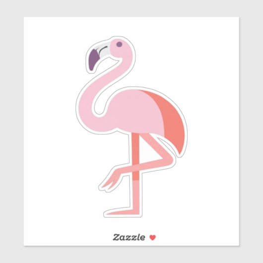 Flora Flamingo Classic Ronde Sticker (Vel)