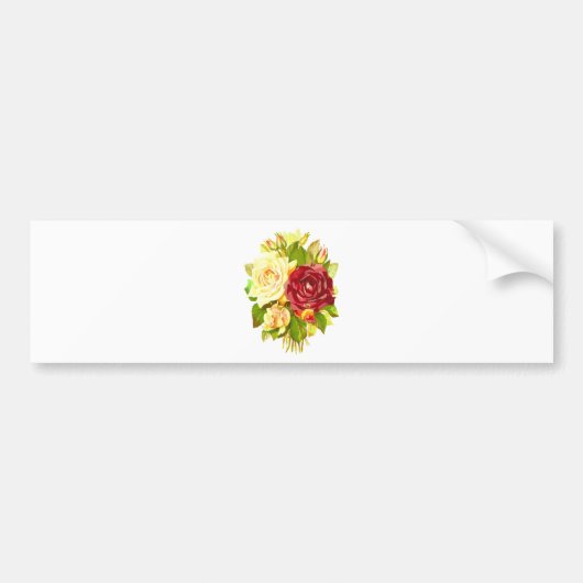 flora flora bloem plant roos bumpersticker (Voorkant)