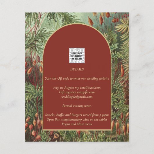  flora flora flora wEDDING Flyer (Achterkant)