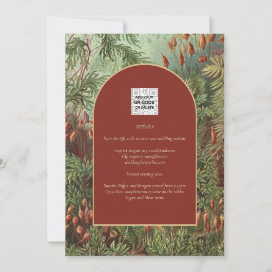  flora flora flora wEDDING Kaart (Achterkant)