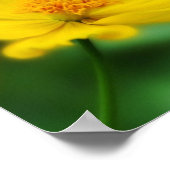 Flora Foto van Gele Bloem met Citaat Poster (Hoek)
