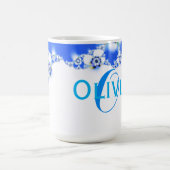 Flora Fractal Abstracte naam Tekst Koffiemok (Center)