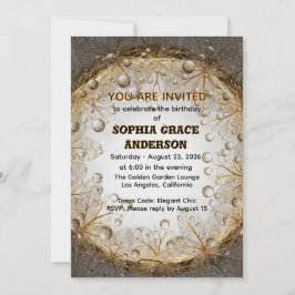 Flora Garden Elegant Birthday Invitation Template  Kaart
