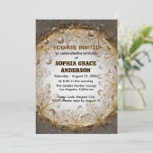 Flora Garden Elegant Birthday Invitation Template  Kaart (Staand voorkant)