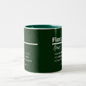 Flora Gepersonaliseerde Naam Koffiemok Tweekleurige Koffiemok (Center)