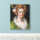 Flora | Giuseppe Arcimboldo | Canvas Afdruk (Insitu (Houten vloer))