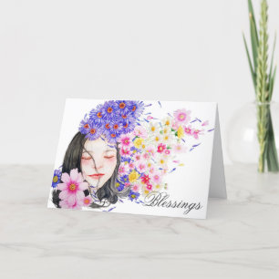 Flora Happy Flowers Pagan Wiccan Ostara Beltane Feestdagen Kaart