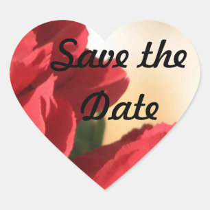 Flora Hint Save the Date Heart Hart Sticker