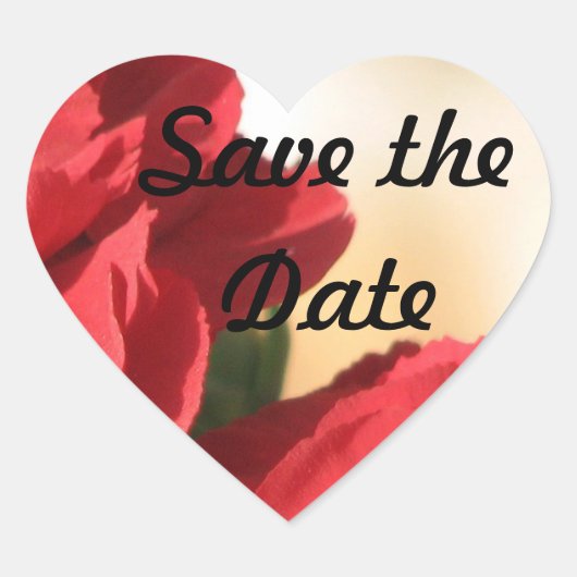 Flora Hint Save the Date Heart Hart Sticker (Voorkant)