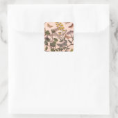  flora-illustratie Wildbloemen Vierkante Sticker (Tas)