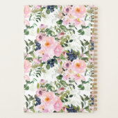  flora in Blush en Navy Personalized Planner (Achterkant)