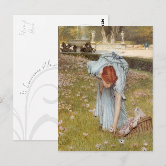 Flora in detail - briefkaart Lawrence Alma-Tadema (Voorkant / Achterkant)