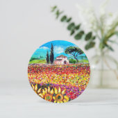 FLORA IN TOSCANE/ Velden, Klaprozen en Zonnebloeme Kaart (Staand voorkant)
