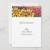 FLORA IN TOSCANE/ Velden ,Klaprozen en Zonnebloeme Kaart (Achterkant)