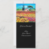 FLORA IN TUSCANIE/ Velden, klaprozen en zonnebloem Kaart (Achterkant)