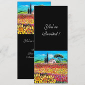 FLORA IN TUSCANIE/ Velden, klaprozen en zonnebloem Kaart (Voorkant / Achterkant)
