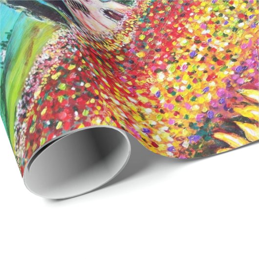 FLORA IN TUSCANY/Fields, papavers en zonnebloemen Cadeaupapier (Rol Hoek)