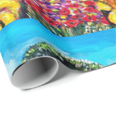 FLORA IN TUSCANY/Fields, papavers en zonnebloemen Cadeaupapier (Rol Hoek)