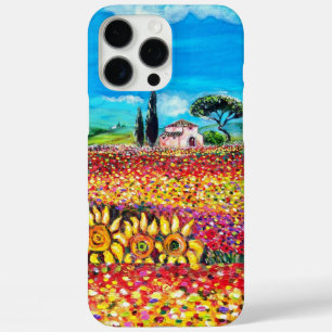 FLORA IN TUSCANY/Fields, papavers en zonnebloemen iPhone 16 Pro Max Hoesje