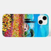 FLORA IN TUSCANY/Fields, papavers en zonnebloemen Case-Mate iPhone Case (Achterkant (horizontaal))