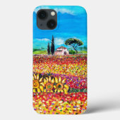 FLORA IN TUSCANY/Fields, papavers en zonnebloemen Case-Mate iPhone Case (Achterkant)