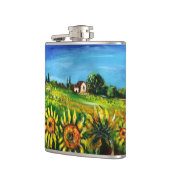 FLORA IN TUSCANY/Fields, papavers en zonnebloemen Heupfles (Links)