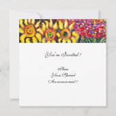 FLORA IN TUSCANY/Fields, papavers en zonnebloemen Kaart (Achterkant)