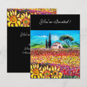 FLORA IN TUSCANY/Fields, papavers en zonnebloemen Kaart (Voorkant / Achterkant)