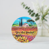 FLORA IN TUSCANY/Fields, papavers en zonnebloemen Kaart (Staand voorkant)