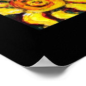 FLORA IN TUSCANY/Fields, papavers en zonnebloemen Poster (Hoek)