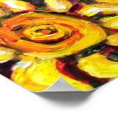 FLORA IN TUSCANY/Fields, papavers en zonnebloemen Poster (Hoek)