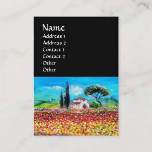 FLORA IN TUSCANY/Fields, papavers en zonnebloemen Visitekaartje