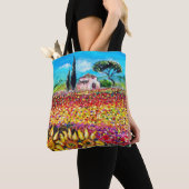 FLORA IN TUSCANY LANDSCAPE Poppies and Sunflower Tote Bag (Dichtbij)