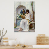 Flora in witte kleur, door John William Waterhouse Poster (Keuken)