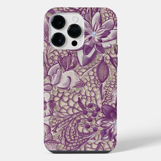 Flora kant iPhone hoesje (Achterkant)