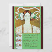 FLORA / LADY MET WITTE VRIJGEZELLENFEEST KAART (Achterkant)