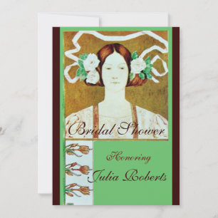 FLORA / LADY MET WITTE VRIJGEZELLENFEEST KAART