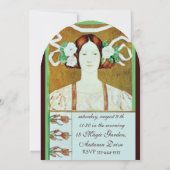 FLORA / LADY MET WITTE VRIJGEZELLENFEEST KAART (Achterkant)