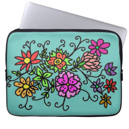 flora laptop sleeve