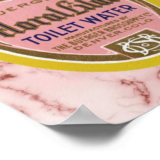  flora Lila toiletwateretiket Poster (Hoek)